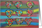 Anniversary Painted Hearts card