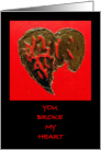 BROKEN HEART card