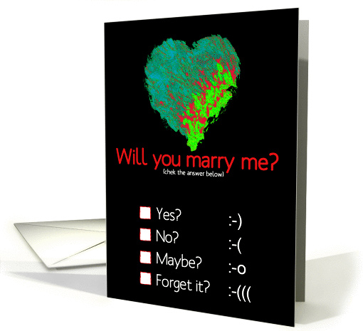 Will you marry me? card (255250)