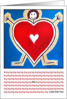 Broken heart card