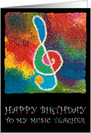 Happy birthday for music teacher card