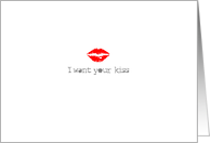 I want your kiss card