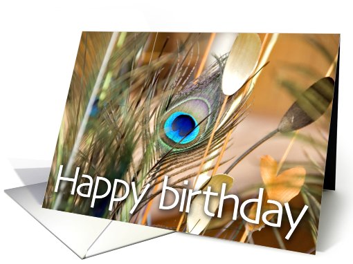 Happy Birthday Peacock Feather
 card (502914)