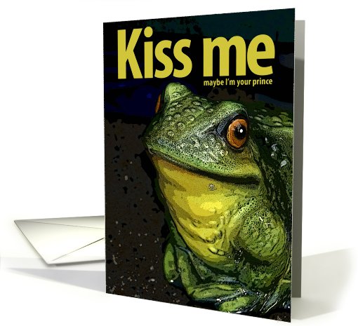 kiss me card toad card (504112)