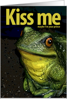 kiss me card toad card