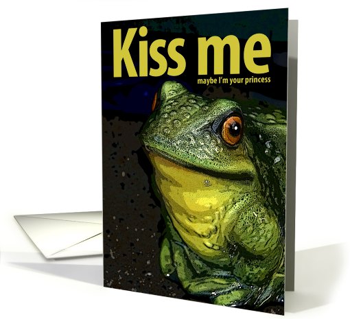 Kiss me with frog card (509607)