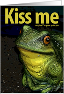 Kiss me with frog card