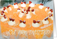 you are invited with cake card