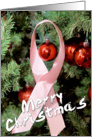 merry christmas/pink ribbon card
