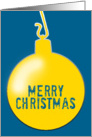 merry christmas / yellow ball / ornament card