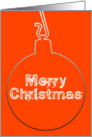 merry christmas / red ball / ornament card