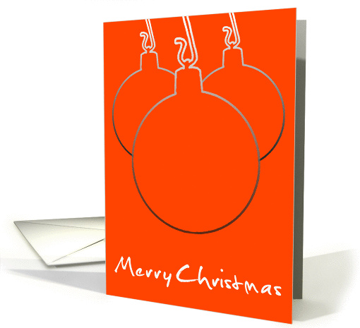 merry christmas / red balls / ornaments card (539507)