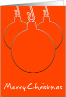 merry christmas / red balls / ornaments card