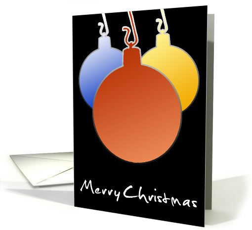 merry christmas/multicolors balls card (539517)