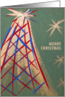 merry christmas with tree card