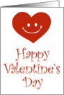 valentine day with smile and heart card