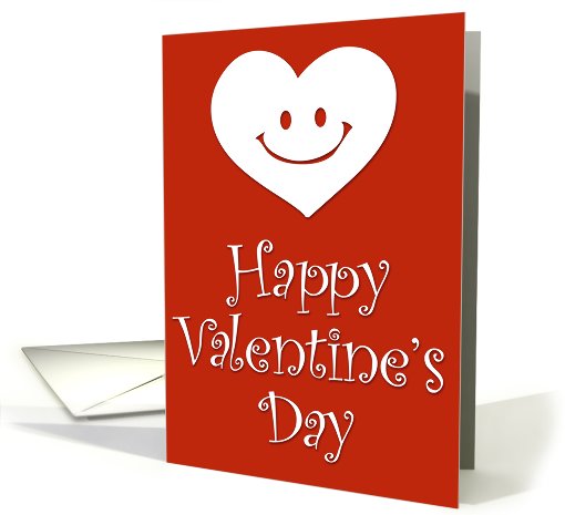 valentine day with smile and heart card (564763)