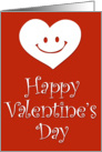 valentine day with smile and heart card