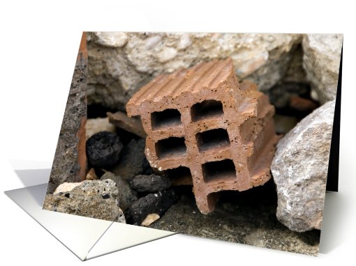 blank card with broken brick card (572724)