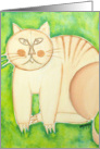 The cat, blank card