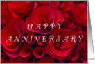 happy anniversary with red flowers card