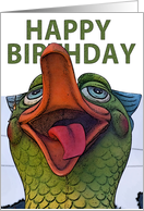 Happy birthday with bird card