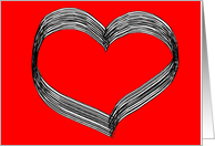 heart, red and black card