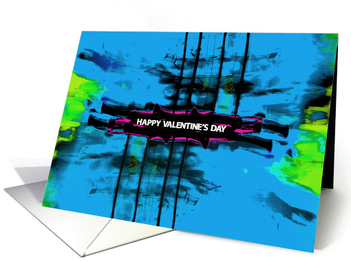 happy valentine psychedelic abstract card (893759)