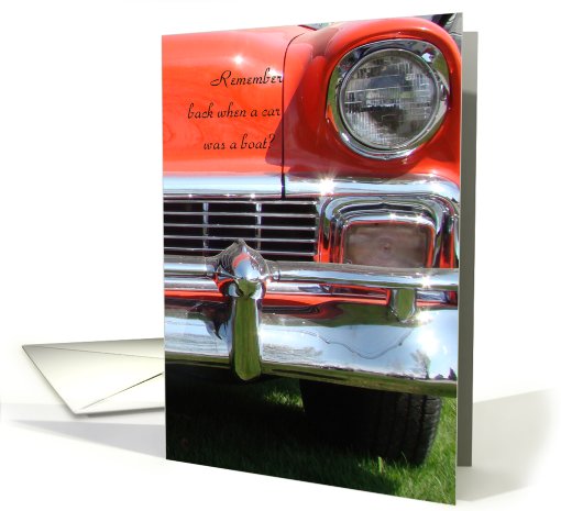 50s red car card (784498)
