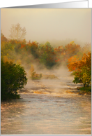 Blank Water Falls, Autumn, Morning Mist card