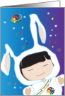 happy space bunny card