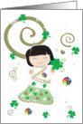 Happy Lucky Shamrock lady card