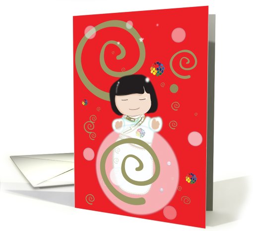 Happy lady card (141507)