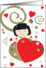 Love swirls and hearts card
