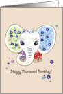 Fourteenth birthday card