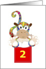 Little monkey 2 year old card