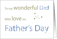 my wonderful dad card