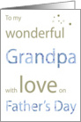 my wonderful grandpa card