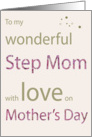 my wonderful step mom card