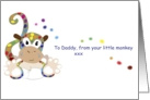 fathers day little monkey card