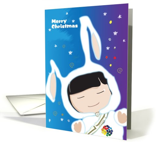 Christmas bunny card (503200)