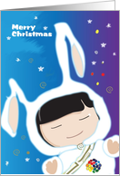 Christmas bunny card