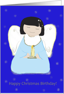 Christmas Birthday Angel card