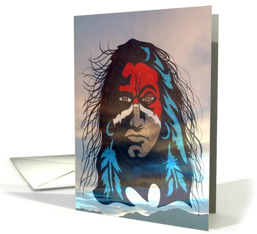 Sunrise Brave: Native Americans Day card (698824)