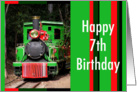 Train Happy 7th Birthday card