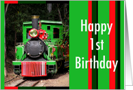 Train Happy 1st Birthday card