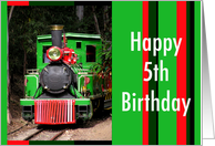 Train Happy 5th Birthday card