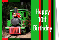 Train Happy 10th Birthday card