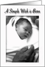 Congratulations New Baby, Wrapped Newborn Baby in Daddys Hand card