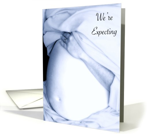 We're Expecting a Baby Boy, Blue Belly Bulge card (667021)